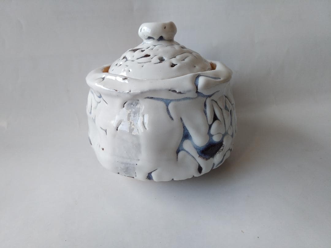 希少品 現代アート 萩碗 宝瓶 佐々木建 作 煎茶道具 玉露 かぶせ茶 新品