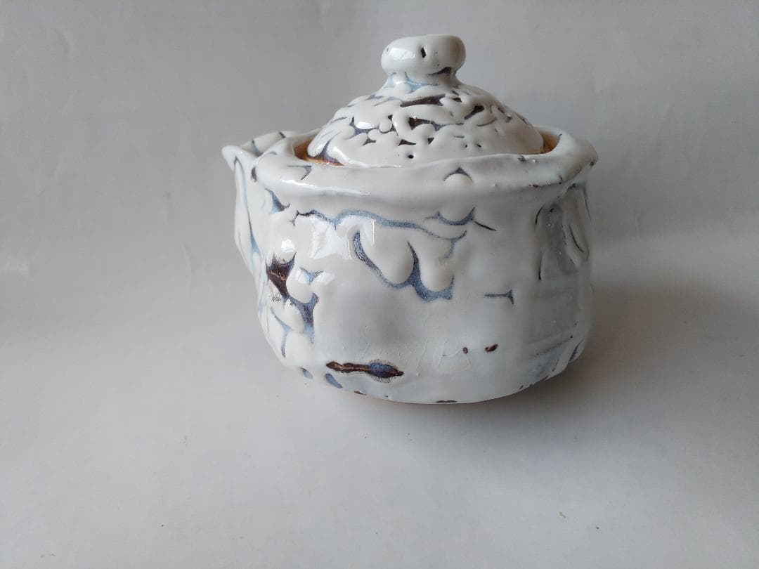 希少品 現代アート 萩碗 宝瓶 佐々木建 作 煎茶道具 玉露 かぶせ茶 新品