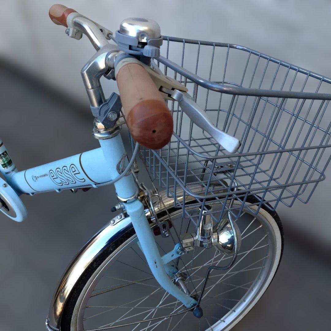 esse 子供用自転車 マカロンブルー 前カゴ付き　22インチ　BAA