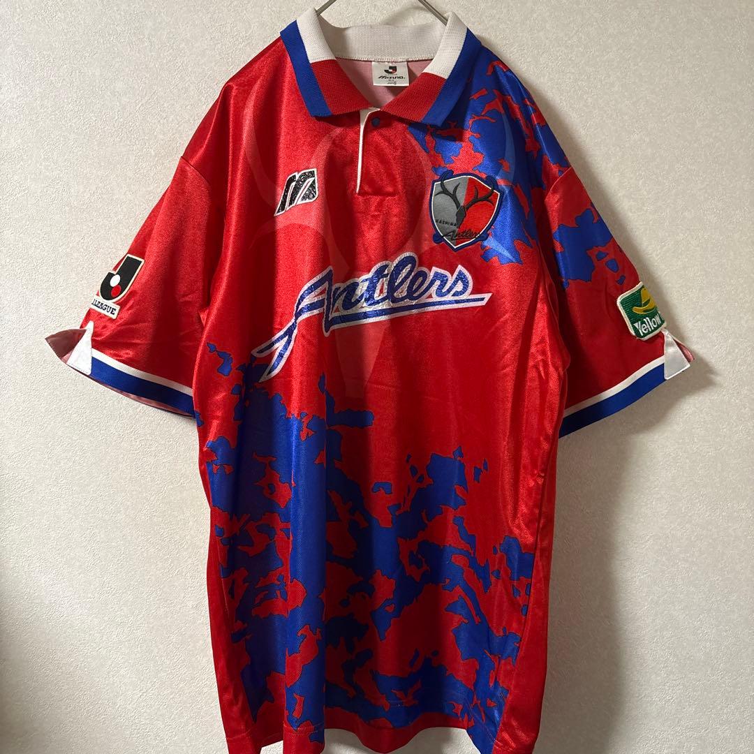 90s 鹿島アントラーズ　ユニフォーム　旧デザイン　当時物　サッカー　レトロ