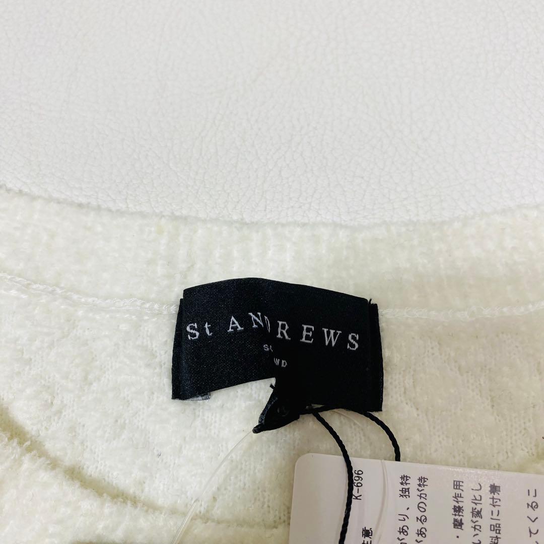 ⚫︎未使用 St ANDREWS コットン ニットプルオーバー ゴルフ 刺繍