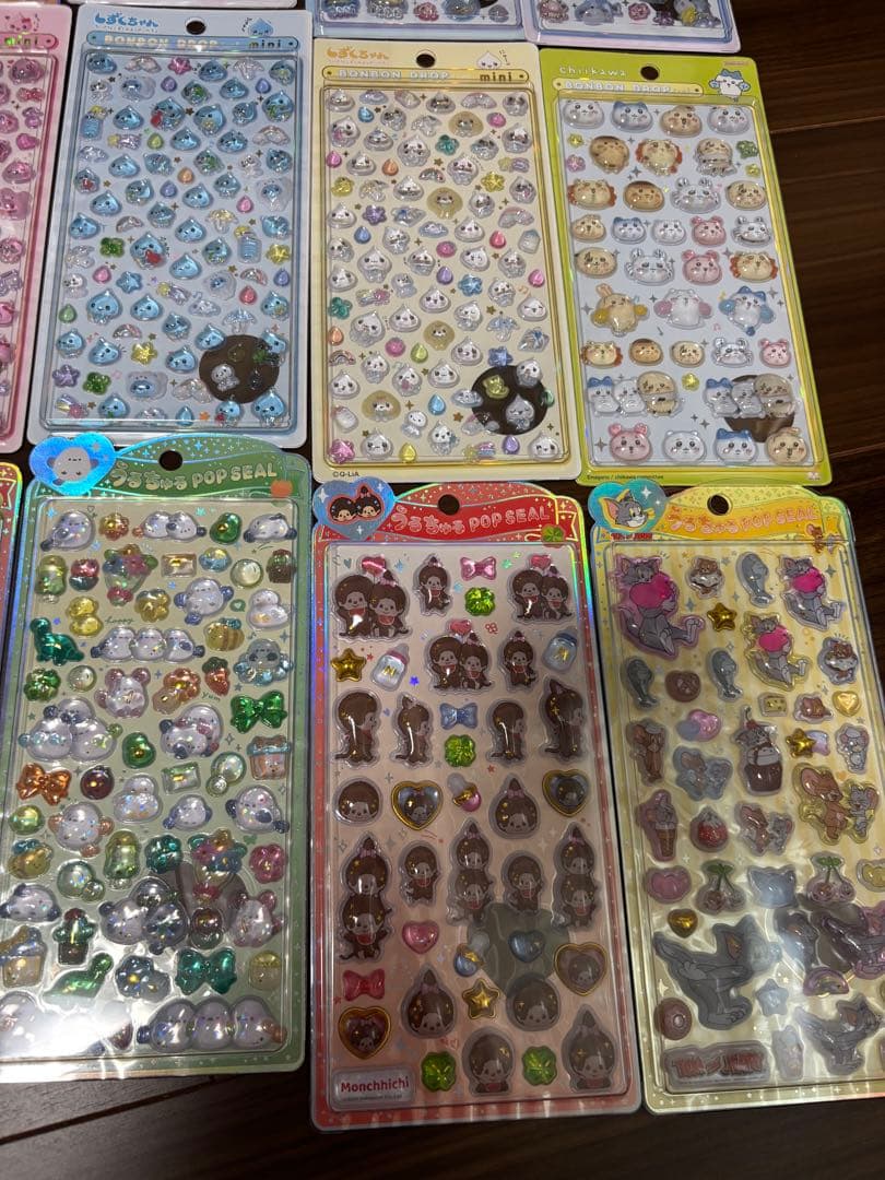 ボンボンドロップシール　コットンパフィー　うるちゅる　ちいかわ　ズートピア