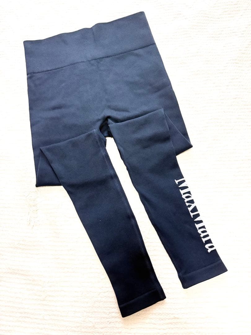 新品未使用　MaxMara ネイビー ヨガパンツ ハイウエスト　マックスマーラ