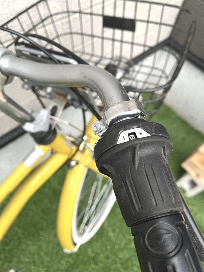 イエロー　シティサイクル　自転車　ママチャリ　軽快車　千葉市若葉区引取り限定