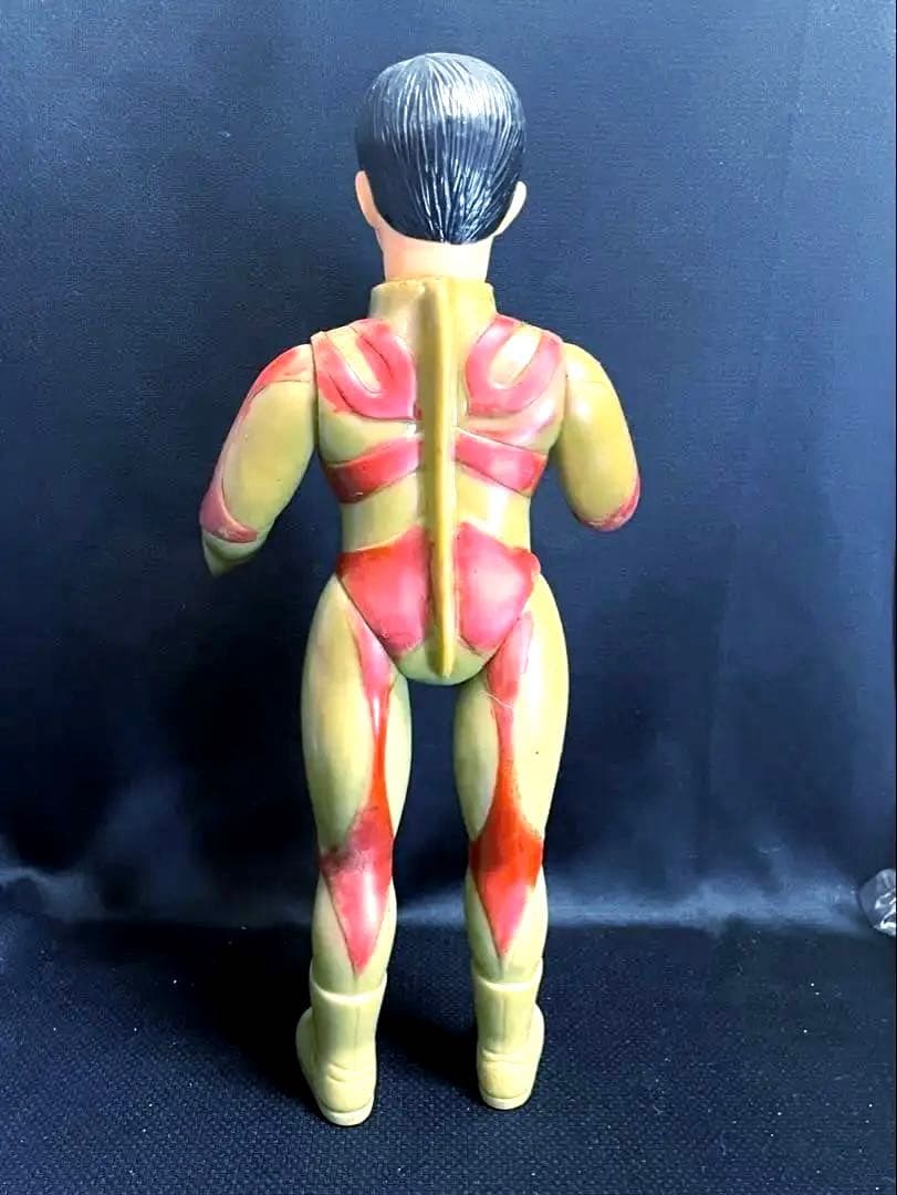 大サイズ【昭和当時物】■ ブルマァク 面取れ ウルトラマンA ソフビ / 面欠品