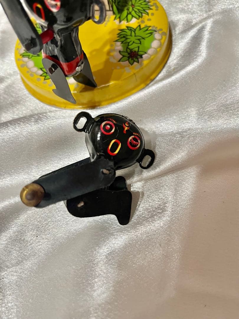 昭和レトロ ブリキ玩具 メリーゴーランド ダッコちゃん ゼンマイ ジャンク品