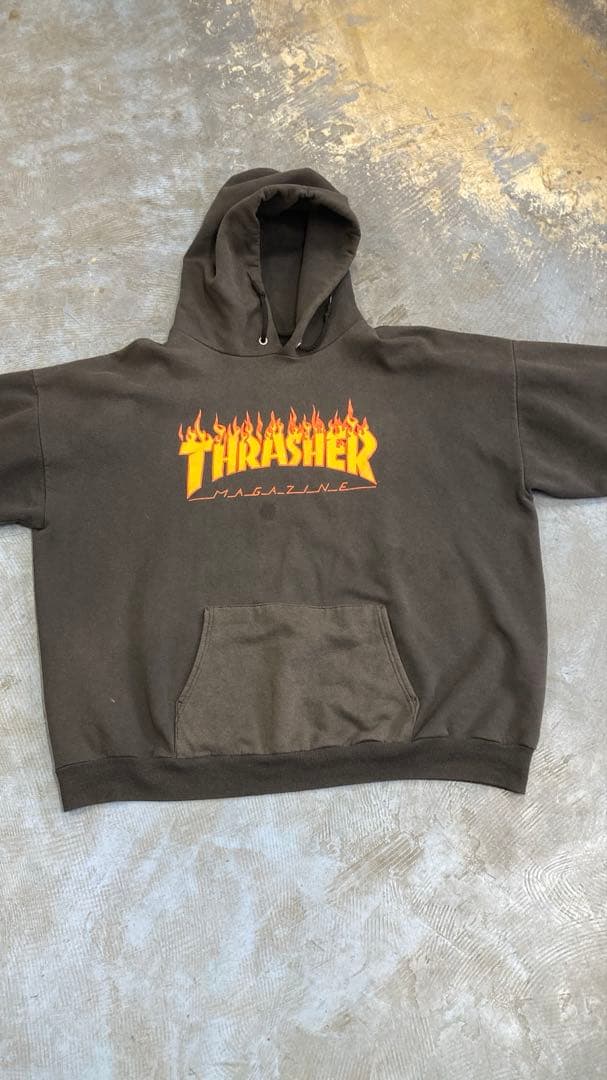 【スラッシャー】ヘインズ社製90's XXL オールドスケート墨黒サンフェード
