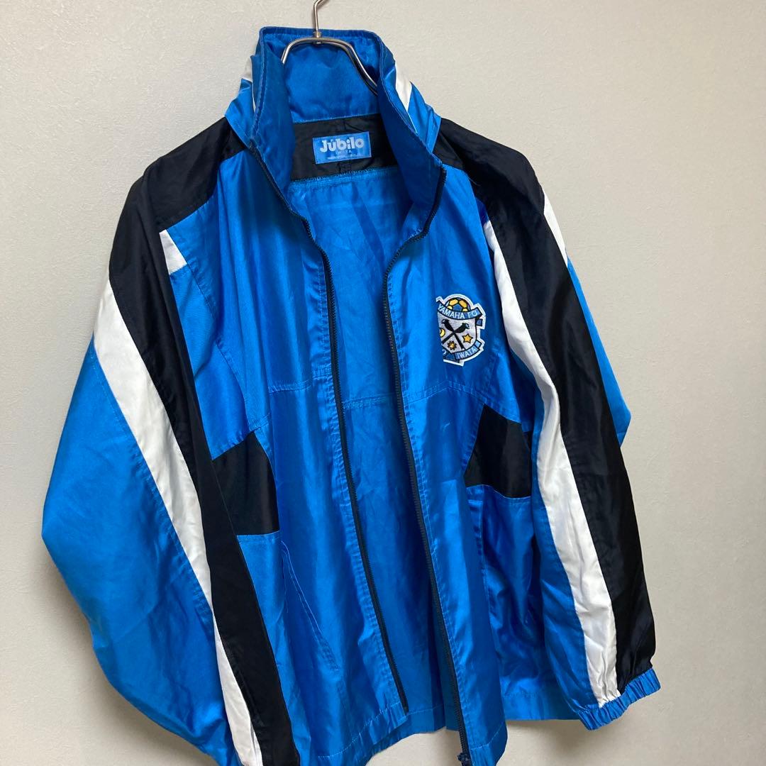 90s YAMAHA ヤマハ ジュビロ磐JUBILO ナイロンジャケット 青黒白