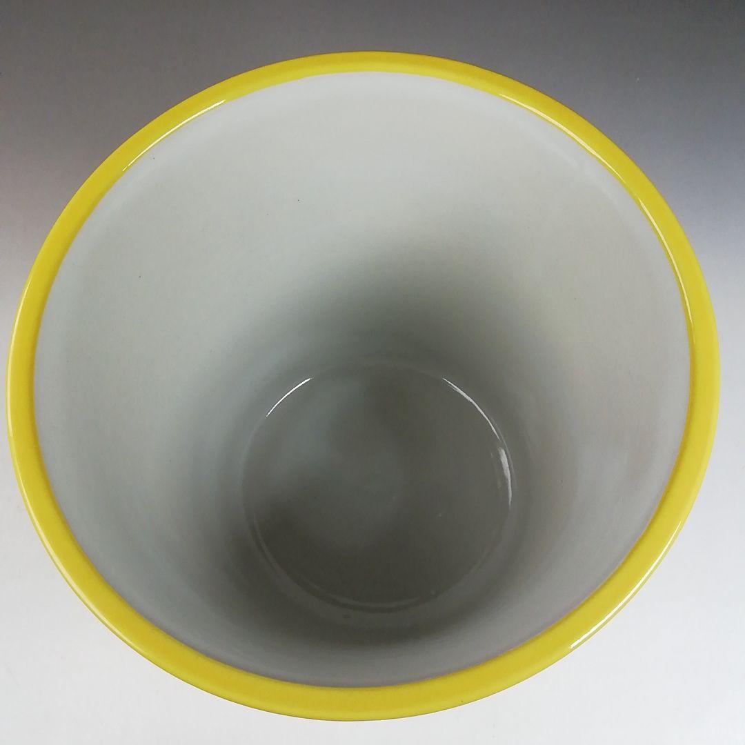 Ｗ１９１　水指　『膳所焼』『黄交趾　棒先』『淡海ぜぜ陽炎園 造』　共箱　茶道具