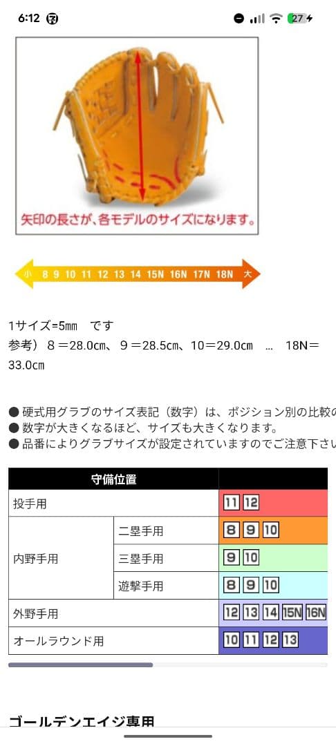 【未使用】アシックス グローブ 外野手用 軟式用 一般用