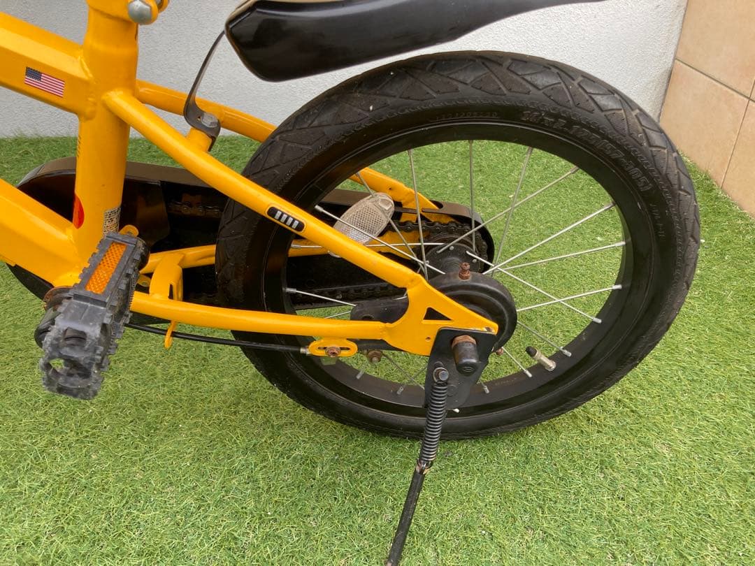HUMMER 幼児用自転車 イエロー 前カゴ、補助輪付き