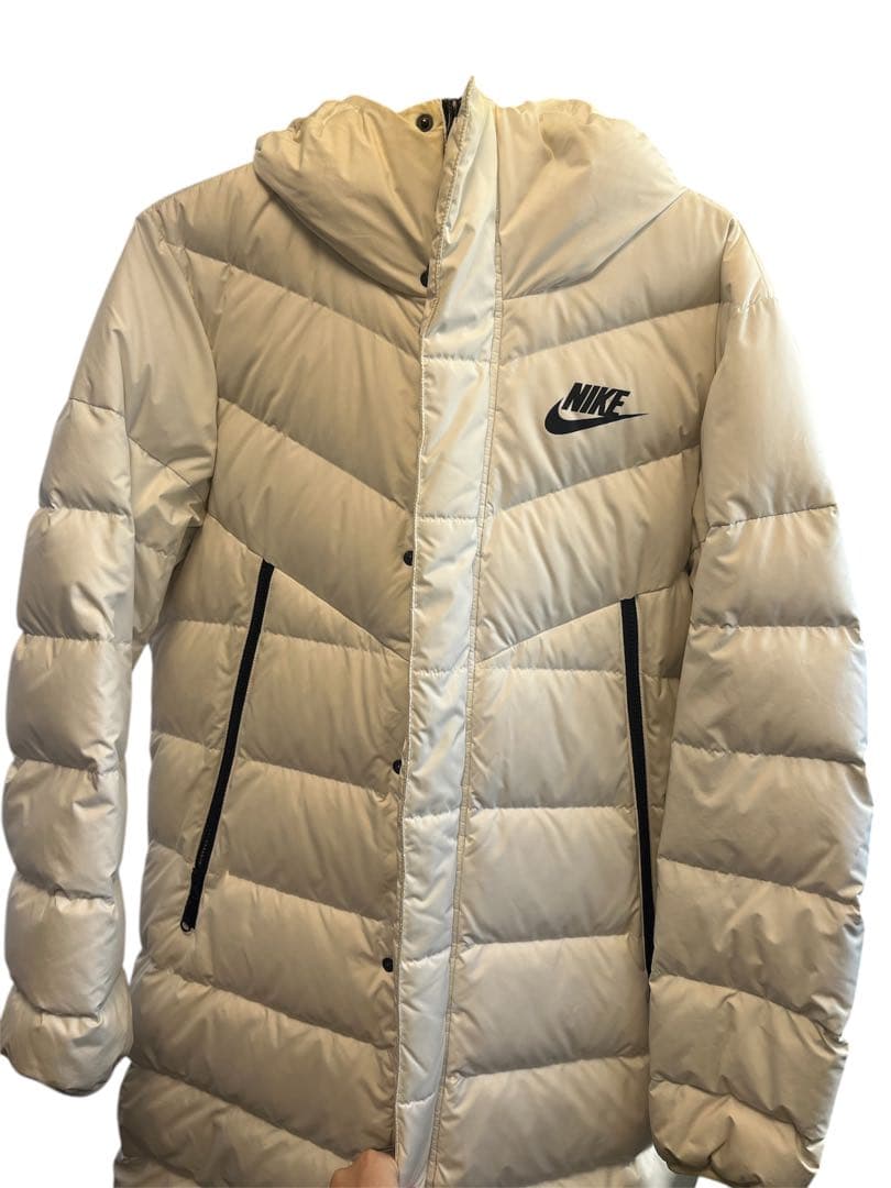 Nike フード付きダウンコート ホワイト