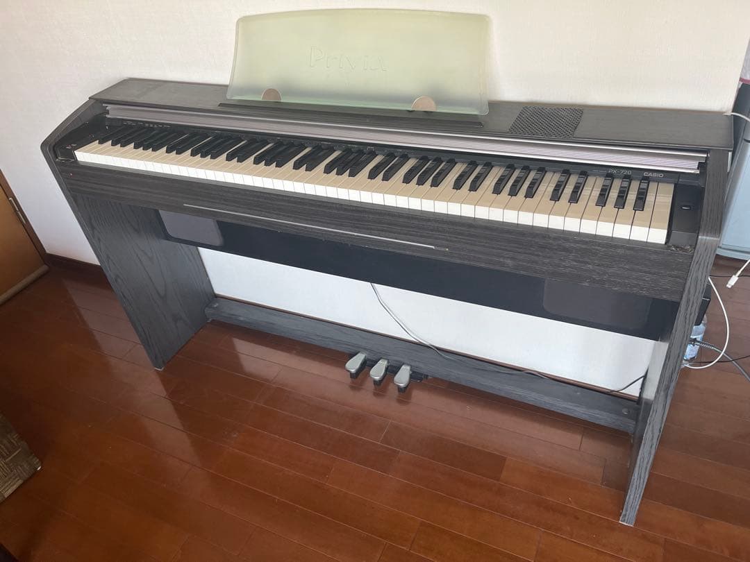 〔引き取り限定〕カシオ　Privia-PX720電子ピアノ&イスセット　取説付き