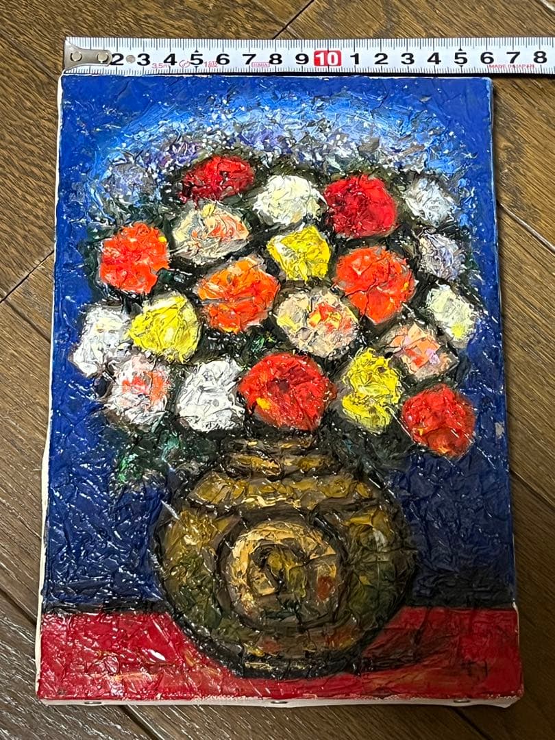 ばら　油彩画　油絵　市村司　薔薇　絵画　アート　芸術　額縁　額装