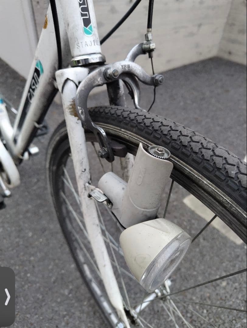 シティサイクルホワイト 6速ギア あさひ　値下げ可‼️