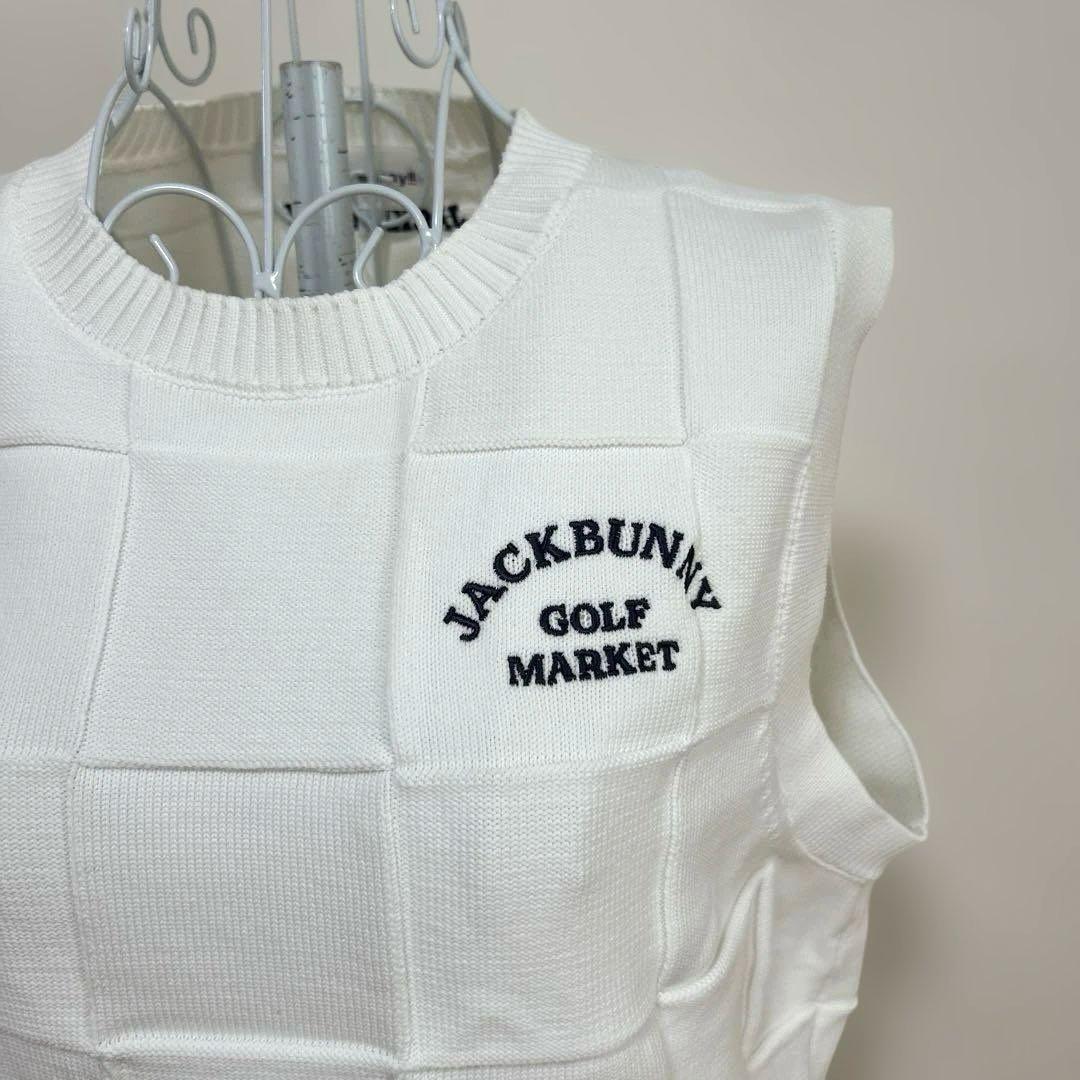 ★新品タグ付き JACKBUNNY ノースリーブニット ホワイト サイズ2★