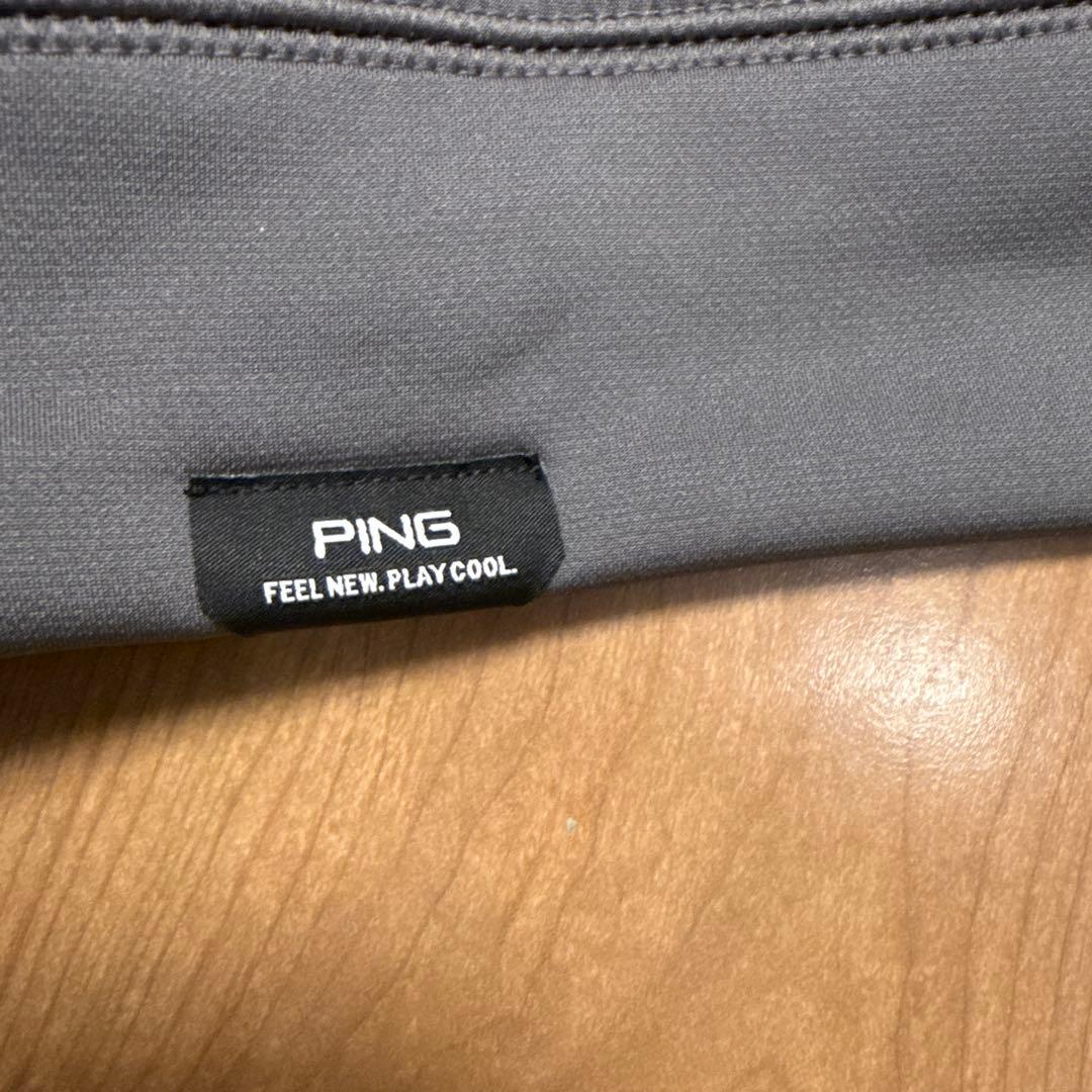 PING ゴルフフーディパーカーLグレー