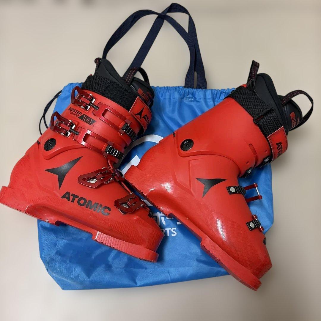 ATOMIC SAVOR レッド スキー靴 専用バッグ付き