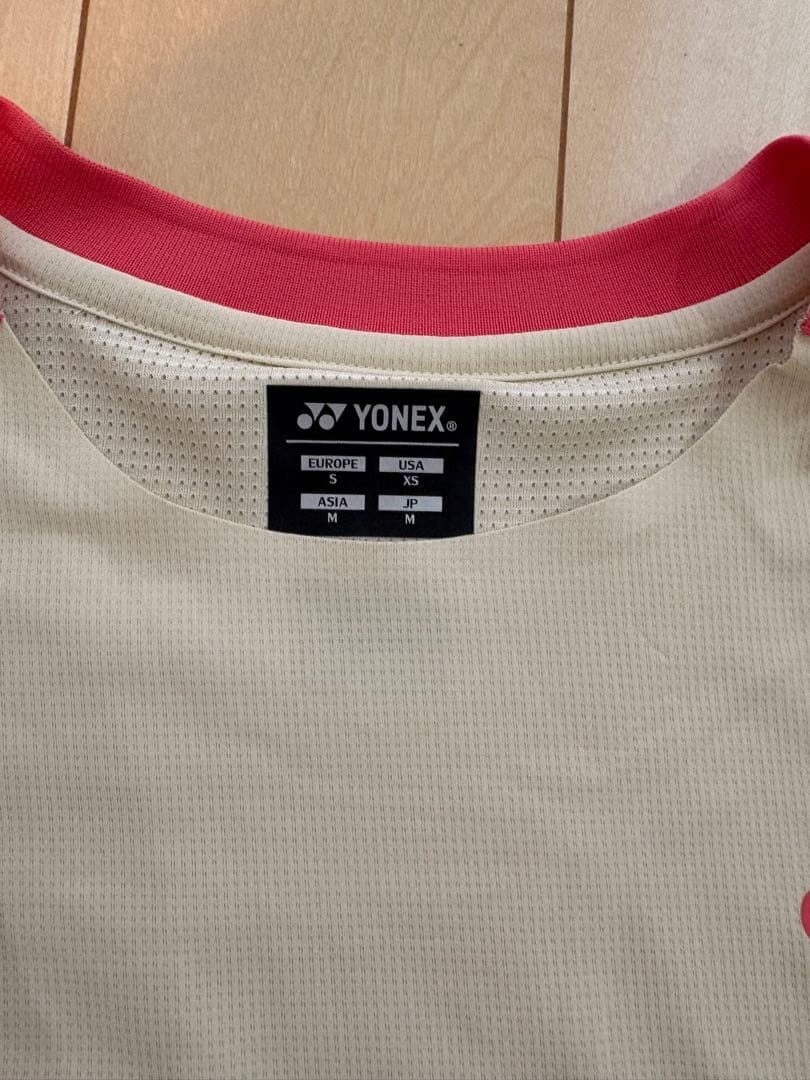 YONEX メッシュ Tシャツ Mサイズ アイスベージュ