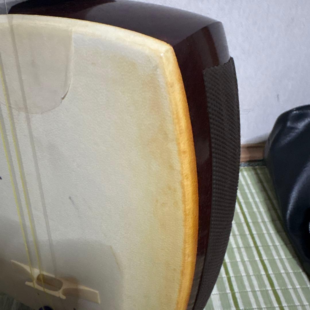 三味線　和楽器　東さわり　すだれ彫　バチ　撥　弦　駒　ソフトケース