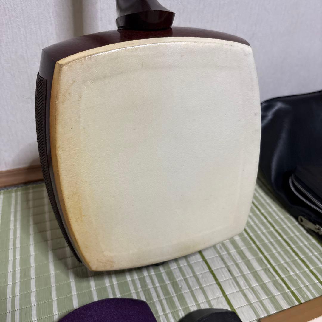 三味線　和楽器　東さわり　すだれ彫　バチ　撥　弦　駒　ソフトケース
