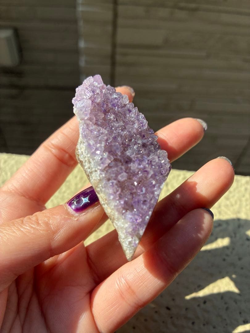 高品質✨インド産アゲート 共生フラワーアメジスト　スタラクタイトアメジストの原石