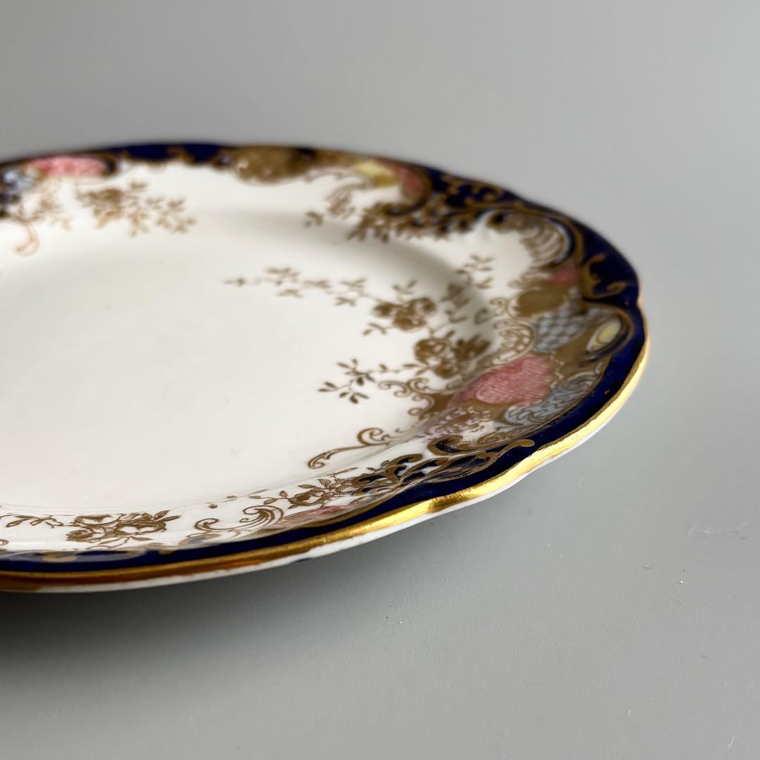 英国製アンティーク　AYNSLEY 金彩コバルト 花文　エインズレイ【稀少品】