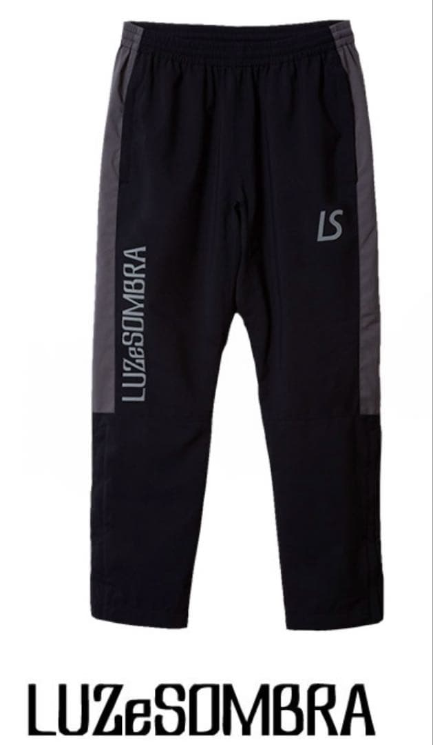 ルースイソンブラ　ストレッチタフタ素材　ロングパンツ　XS 黒×グレー
