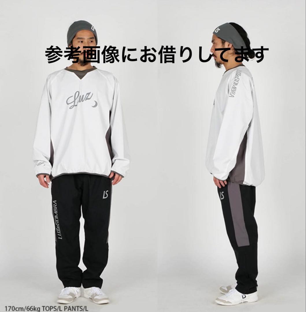 ルースイソンブラ　ストレッチタフタ素材　ロングパンツ　XS 黒×グレー