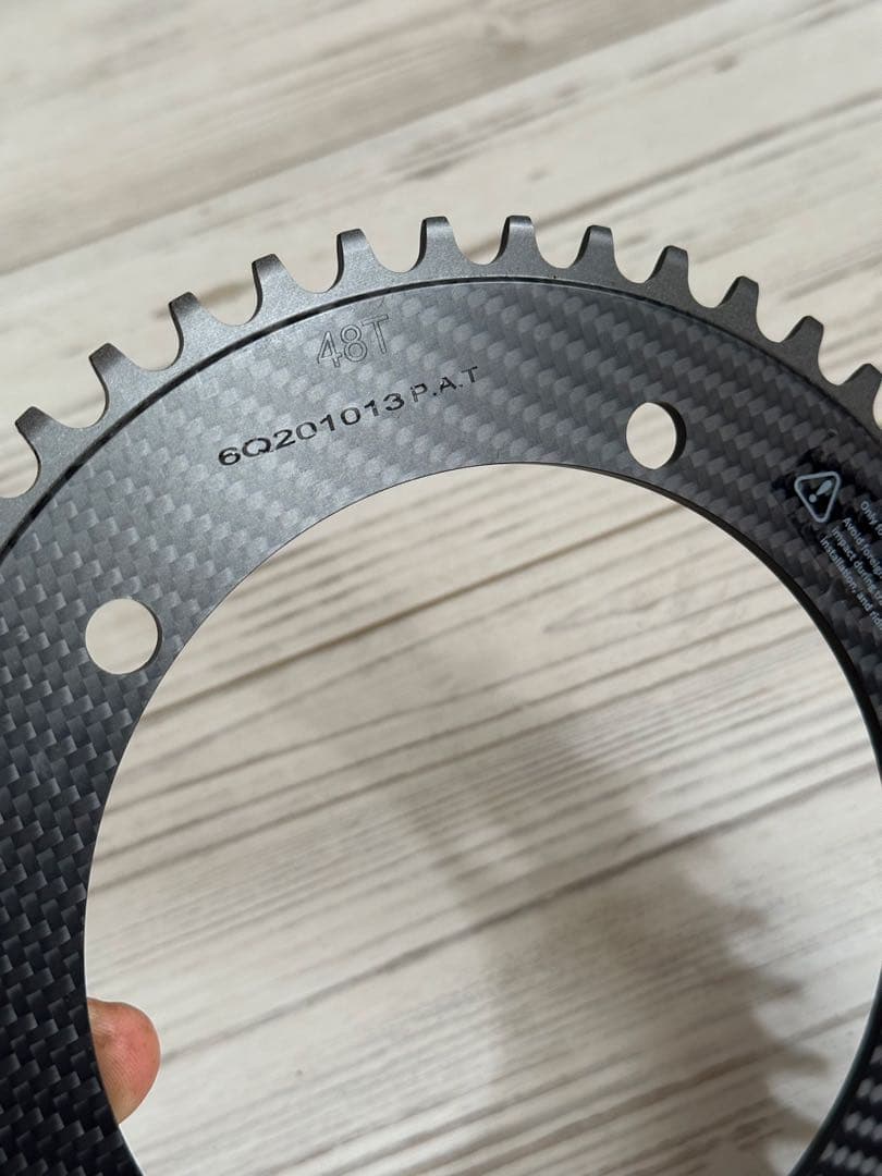 digirit カーボンチェーンリング 48T トラック/シングルスピード