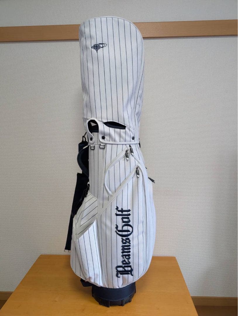 BEAMS GOLF ピンストライプ エイトハーフ キャディバッグ