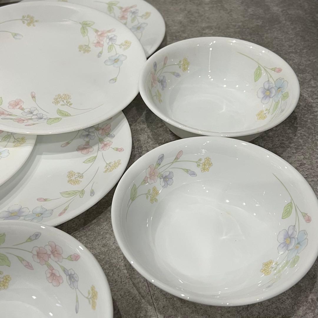 未使用 コレール メイブルーセット 廃盤希少品 プレート ボウル レトロ