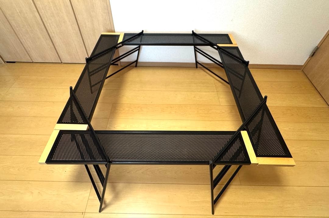 アウトドア テーブル 囲いテーブル テキーラテーブル 囲炉裏　アイアンレグ