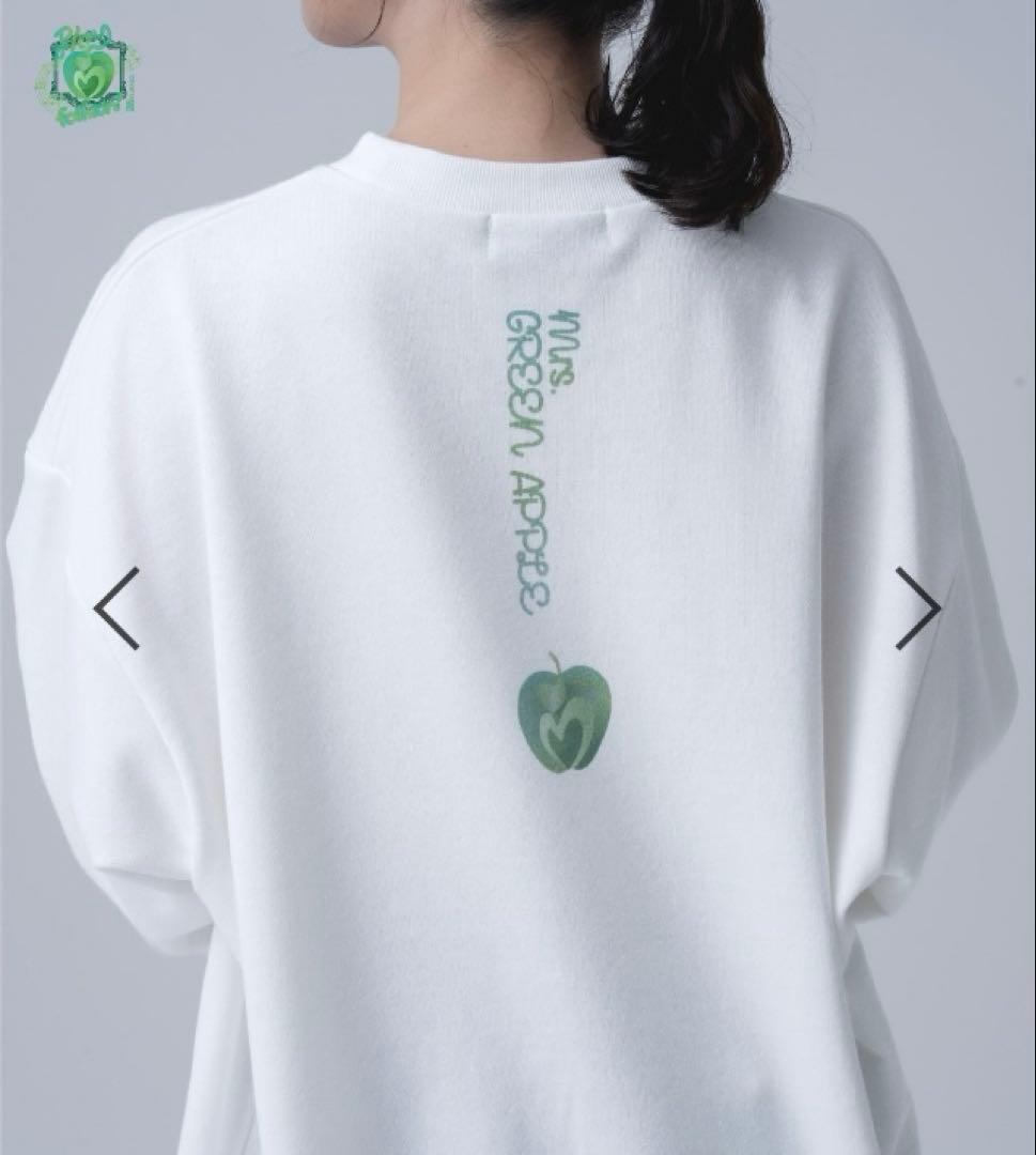 【新品】and ST ミセスグリーンアップル　コラボ　スウェット　XL　ホワイト