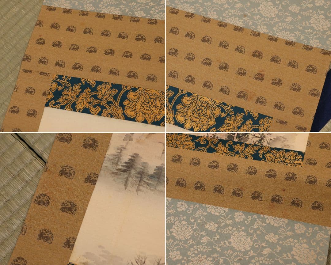 【真作】日本画 立野雪郷 吉野熊野 風景画 絹本 掛軸 富山県高岡 MB223