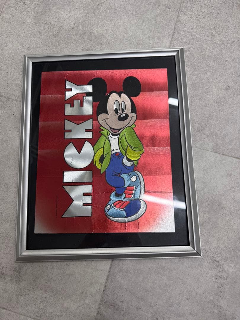 ディズニー ミッキーマウス アートパネル　アンティーク