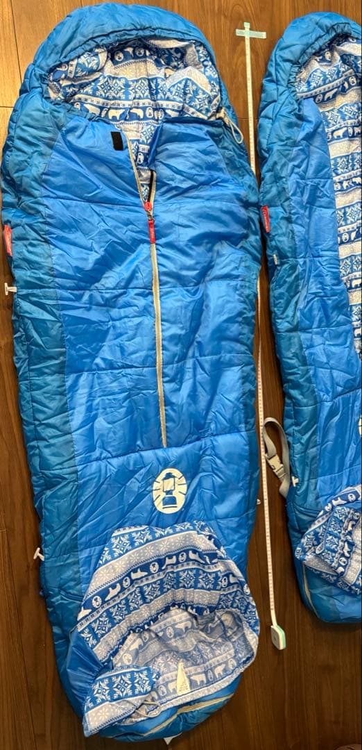 コールマン　キッズ用ネイビー寝袋 2個セット