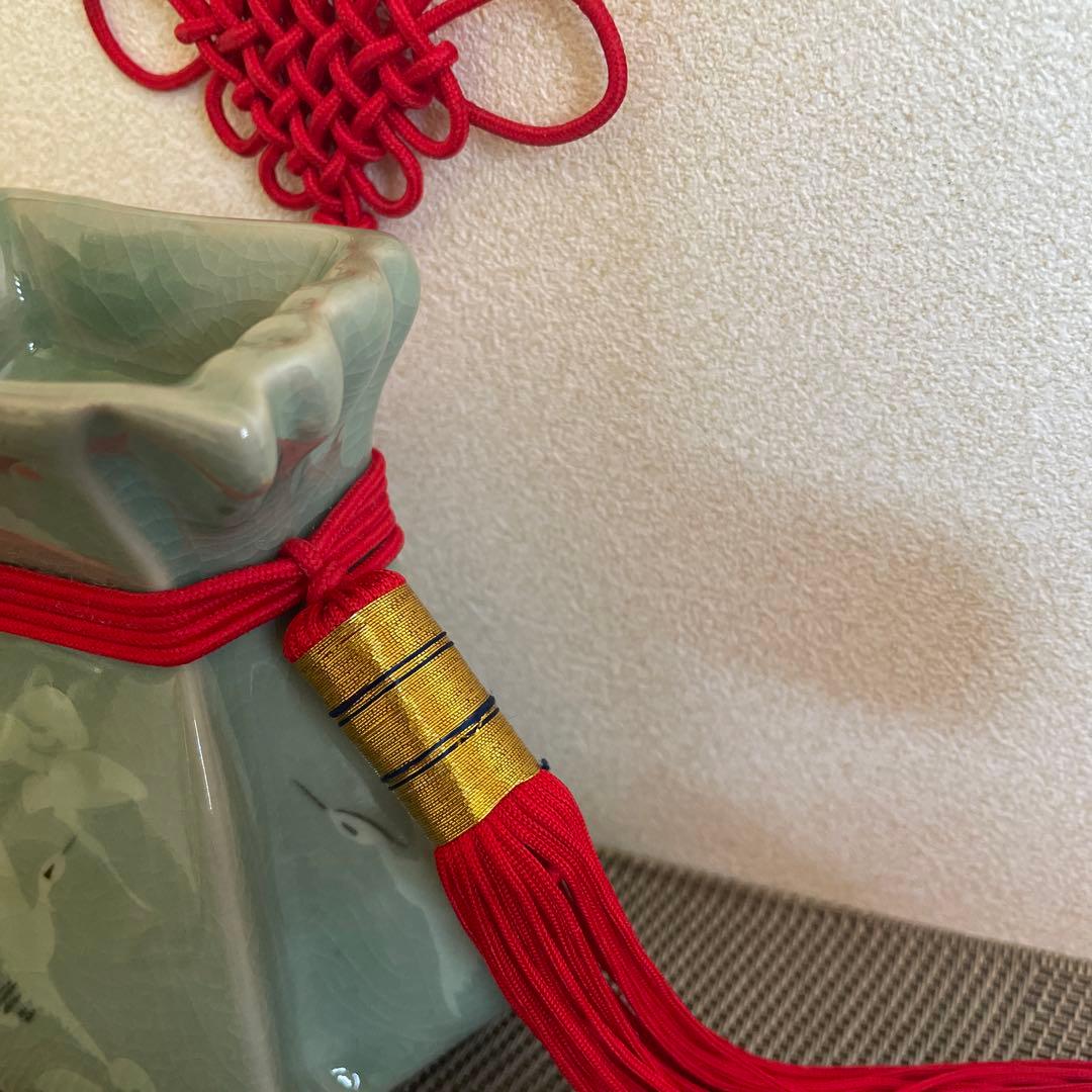 高麗　青磁　小貯金袋