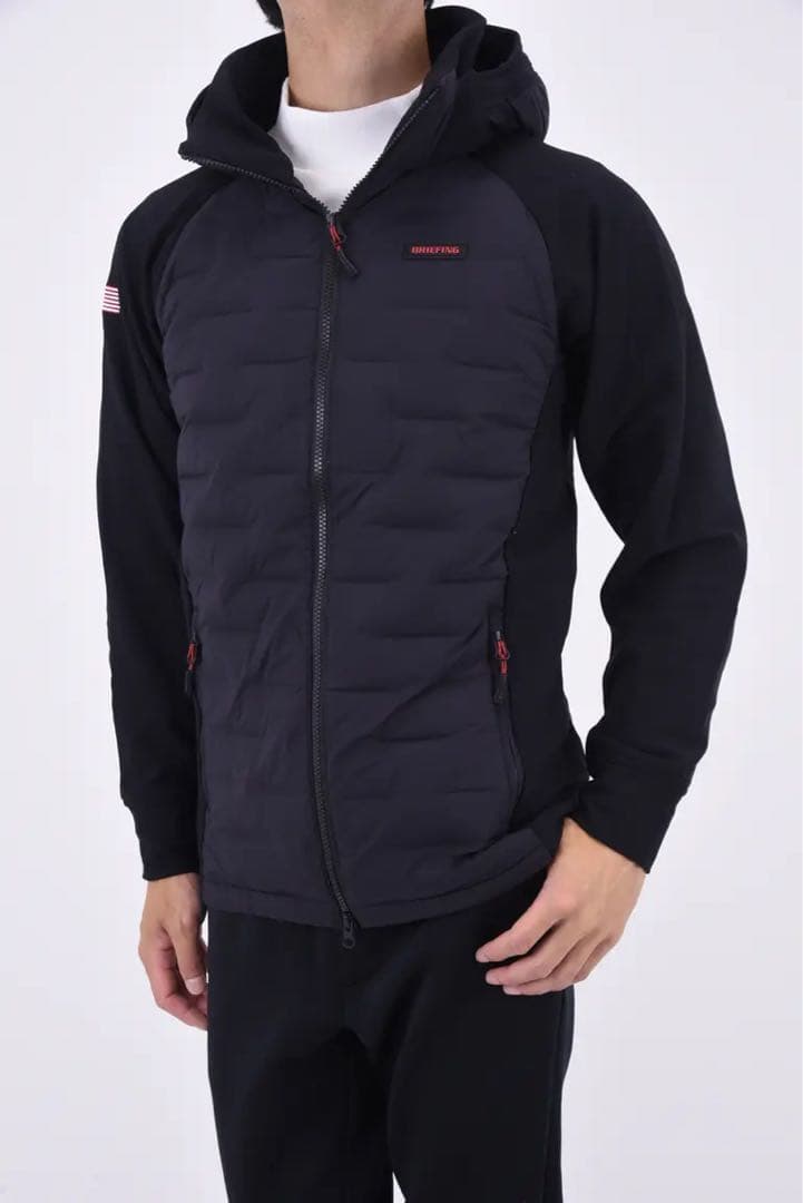【新品・未使用】 MENS Sサイズハイブリッド ストレッチ ダウンパーカー