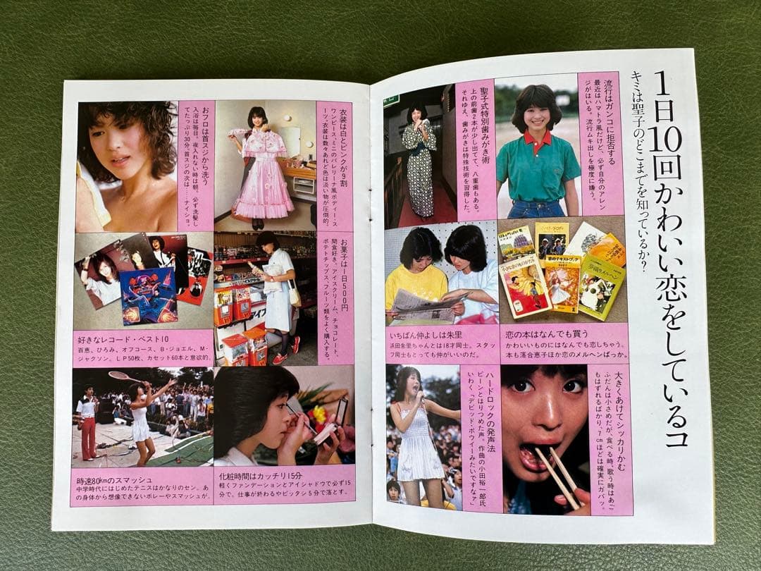 昭和アイドル　松田聖子　河合奈保子　三浦順子のブックなど　昭和レトロ　激レア