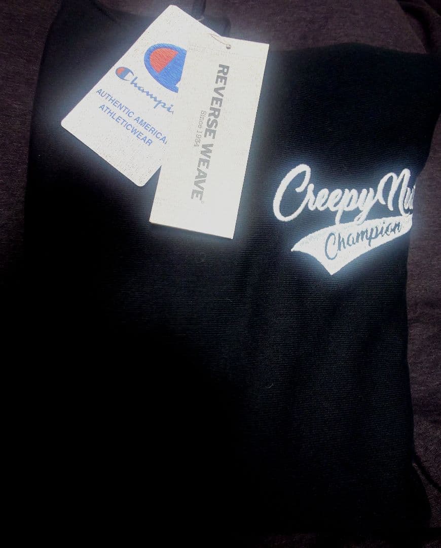 Creepy Nuts × Champion コラボパーカー ブラック Mサイズ