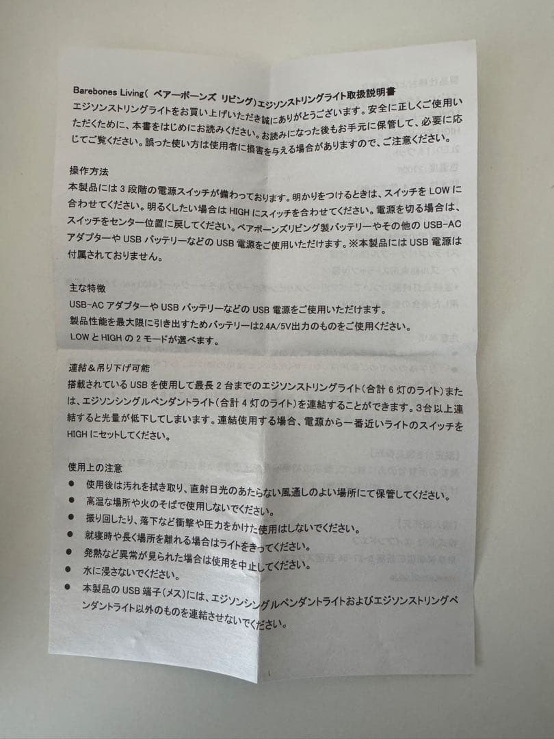 【正規品　新品】Barebones エジソン ストリング ペンダント 3個セット