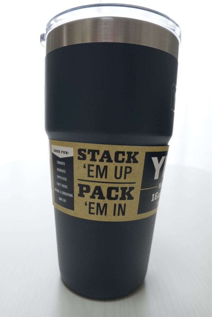 イエティ ランブラー 16oz 蓋付き　ネイビー