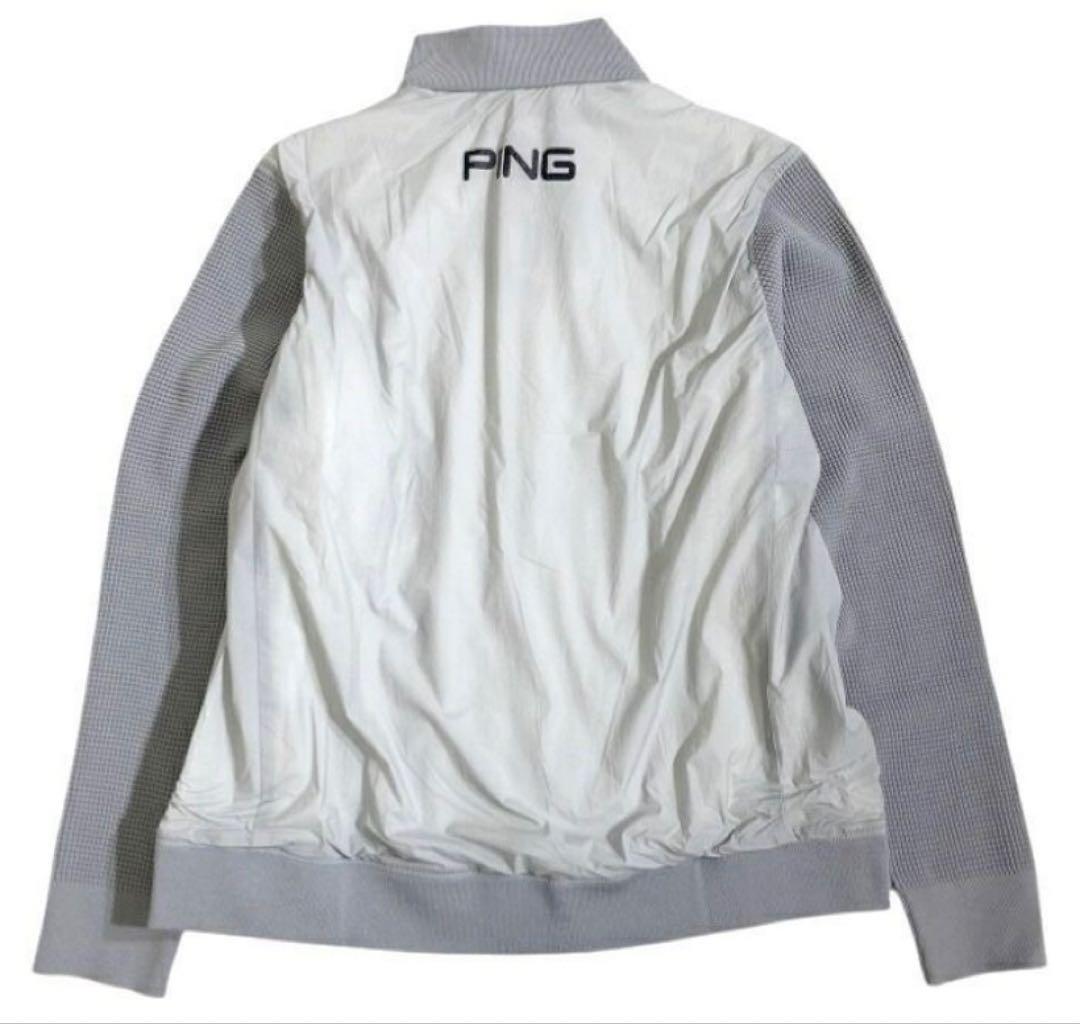 LL 新品　PING ドッキングブルゾン　ストレッチ性・透け防止　メンズ　グレー