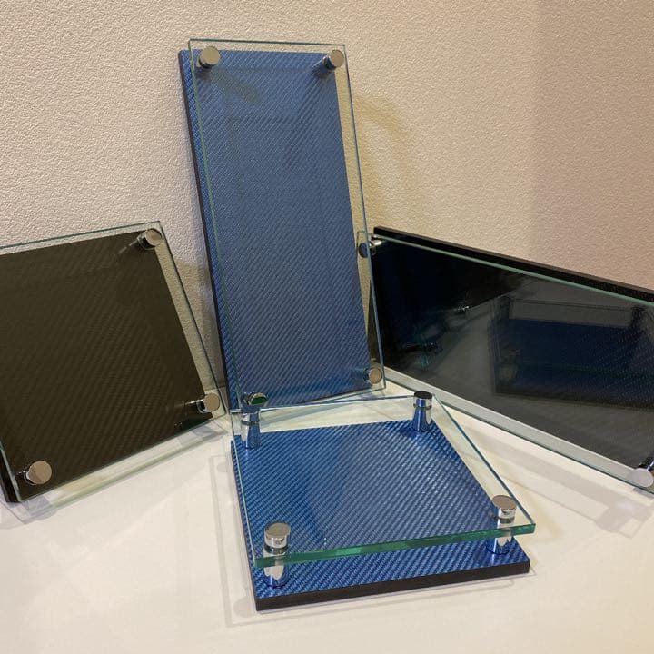 表札 大 ドライ カーボン ガラス ネームプレート ウェルカムボード 玄関