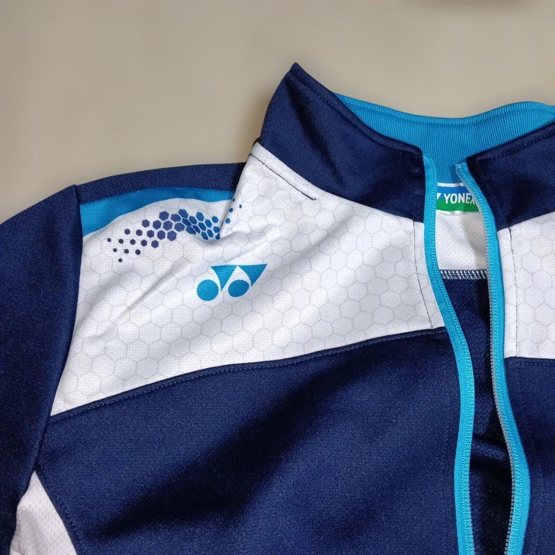 【美品】YONEX トレーニングウェアセット　Mサイズ　ネイビー/ホワイト