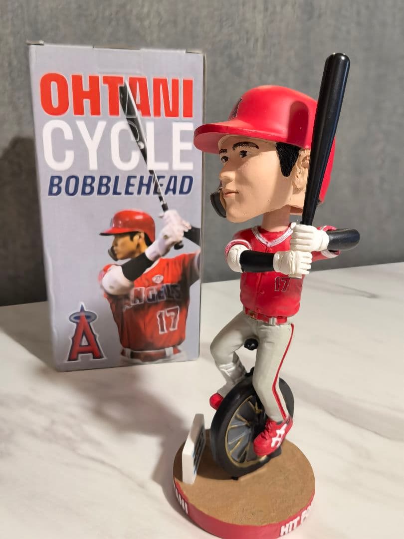 【新品未使用】大谷翔平 ボブルヘッド サイクルヒット達成　記念 ⓐ