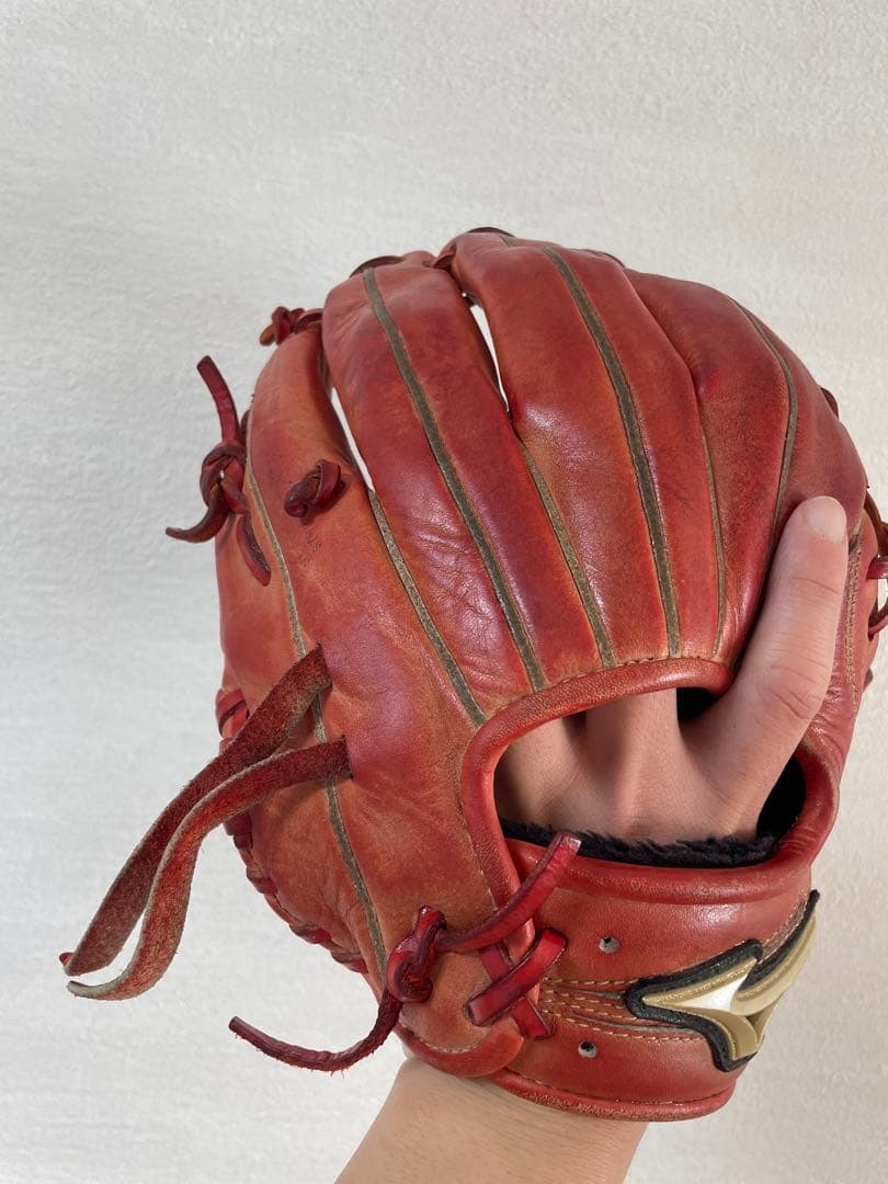✨美品✨MIZUNO‼️ミズノGlobal Elite 軟式用グローブ　内野手　赤
