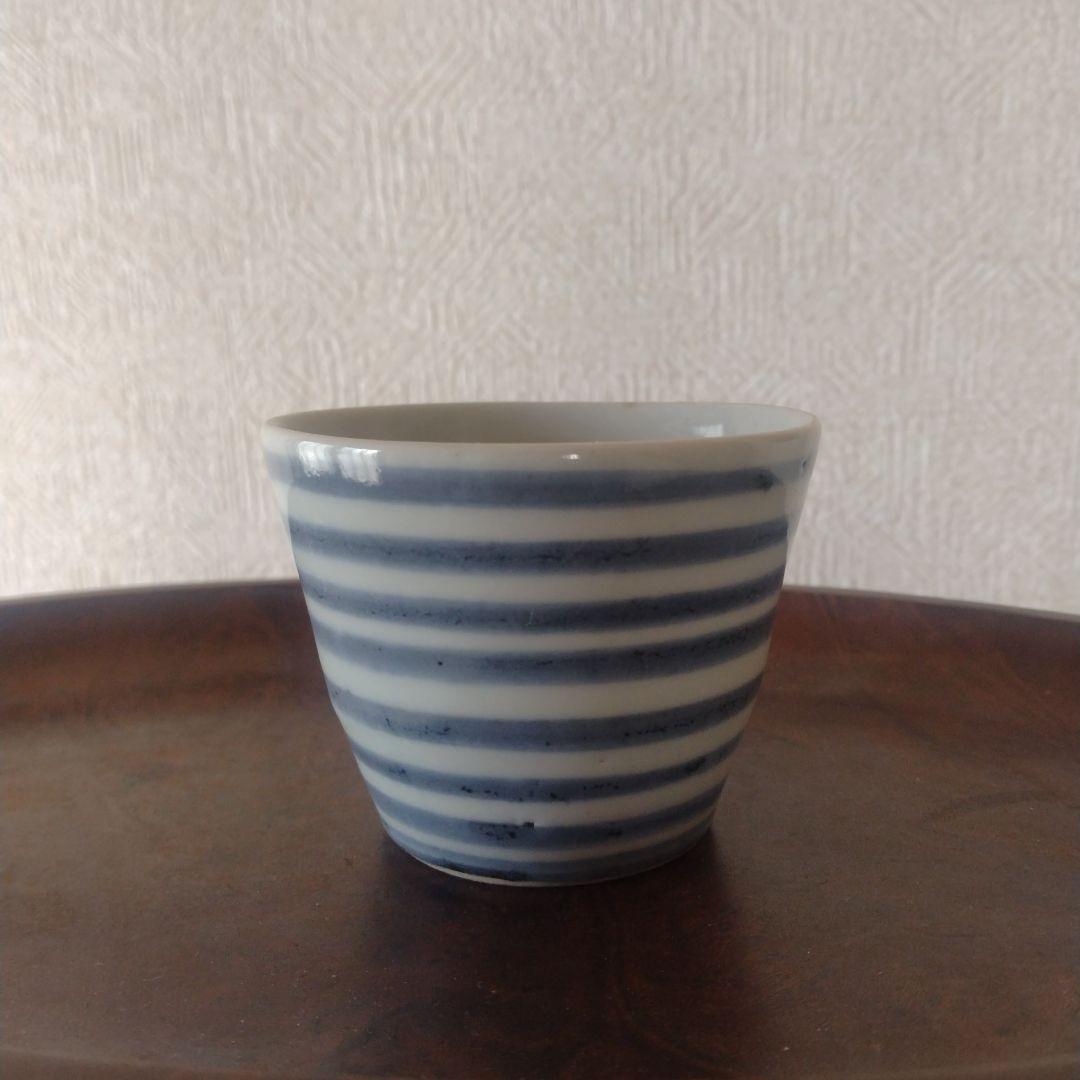 古伊万里染付輪線文蕎麦猪口