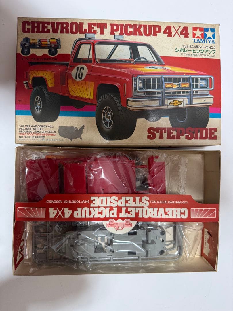 希少 初代 ミニ四駆 シボレー ピックアップ 4x4 タミヤ 当時物　昭和レトロ